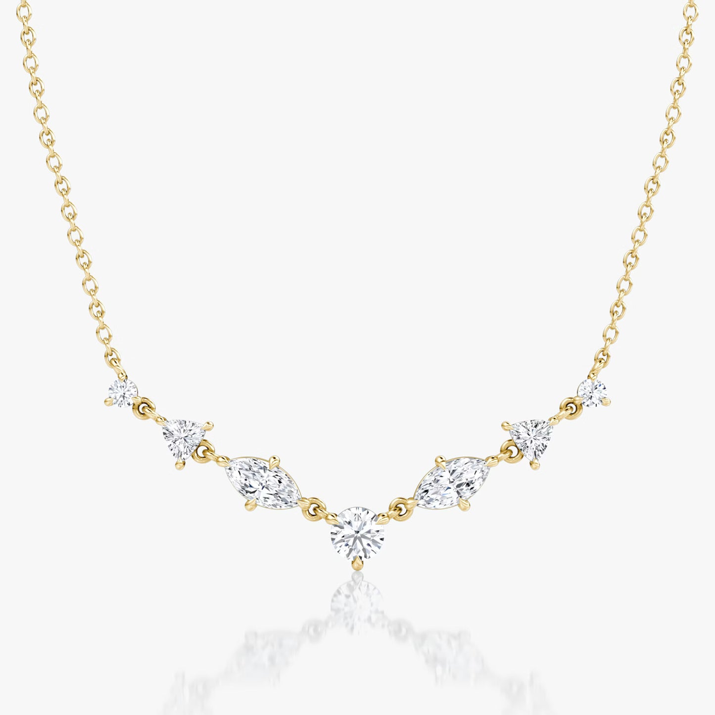 The Hera Mixed-Shape Lab-Grown Diamond Linked Arc Pendant