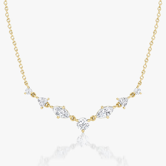 The Hera Mixed-Shape Lab-Grown Diamond Linked Arc Pendant