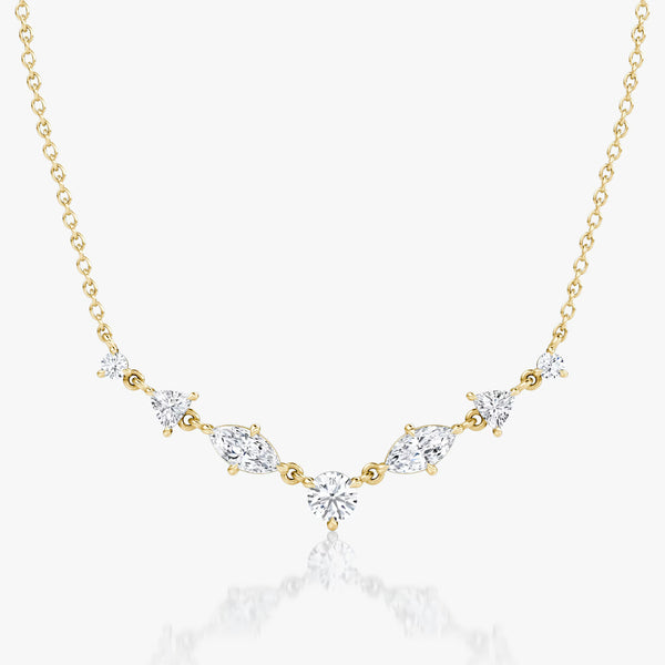 The Hera Mixed-Shape Lab-Grown Diamond Linked Arc Pendant