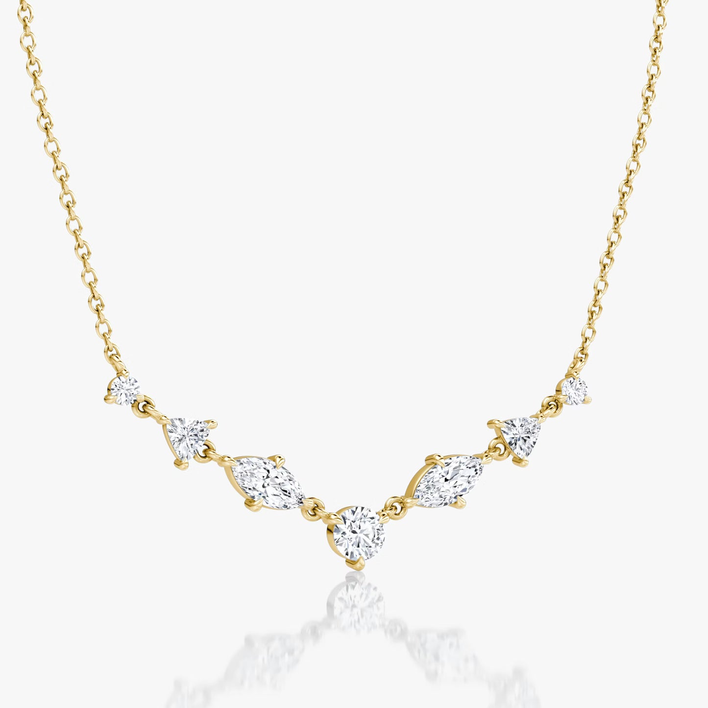 The Hera Mixed-Shape Lab-Grown Diamond Linked Arc Pendant