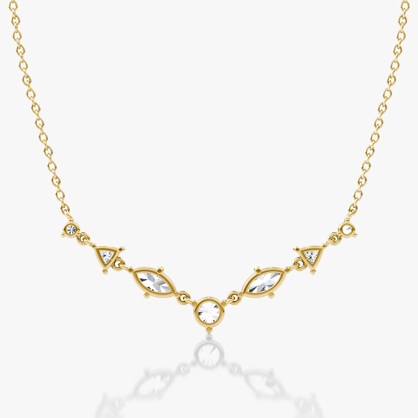The Hera Mixed-Shape Lab-Grown Diamond Linked Arc Pendant