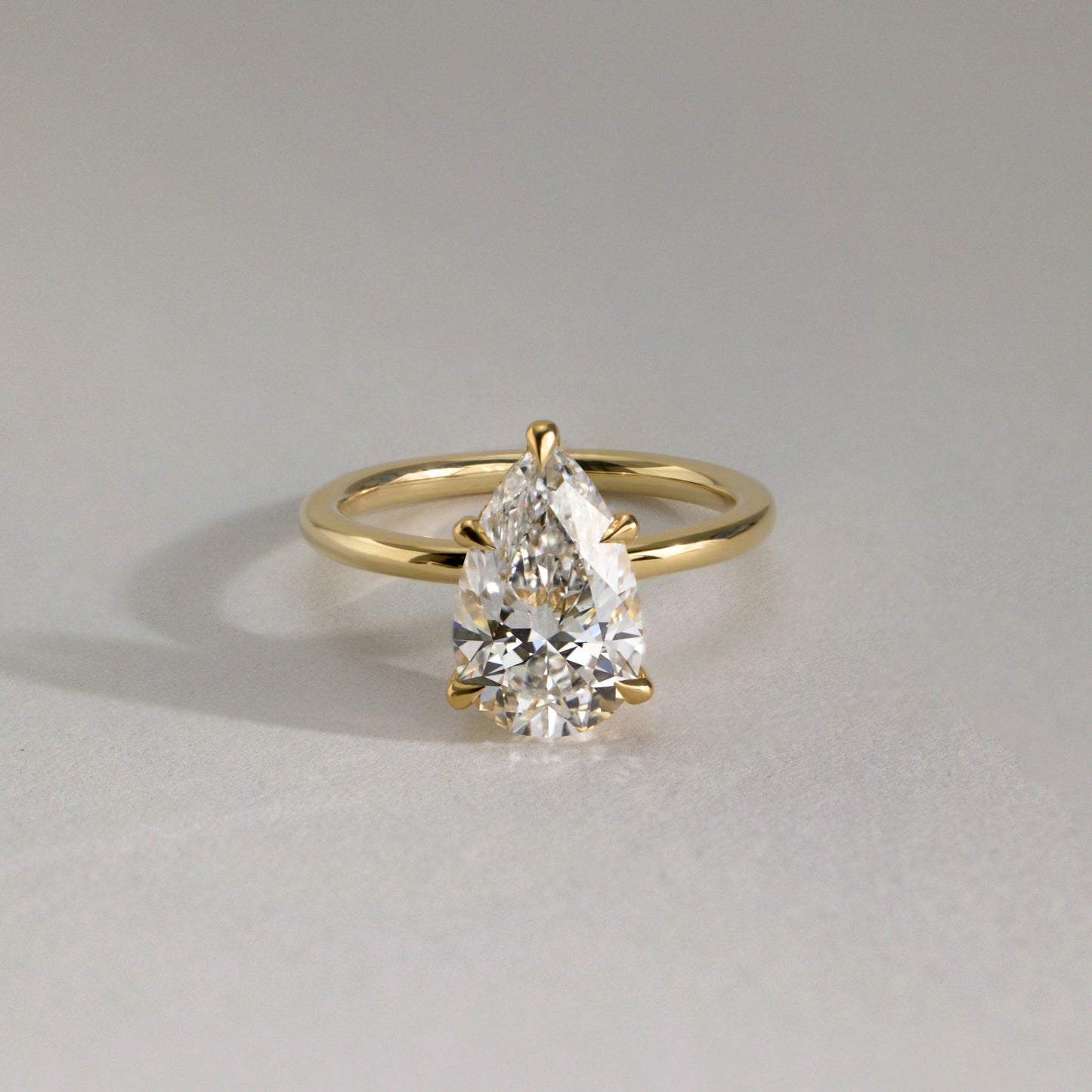 Pear Lab-Grown Diamond Classic Solitaire Engagement Ring