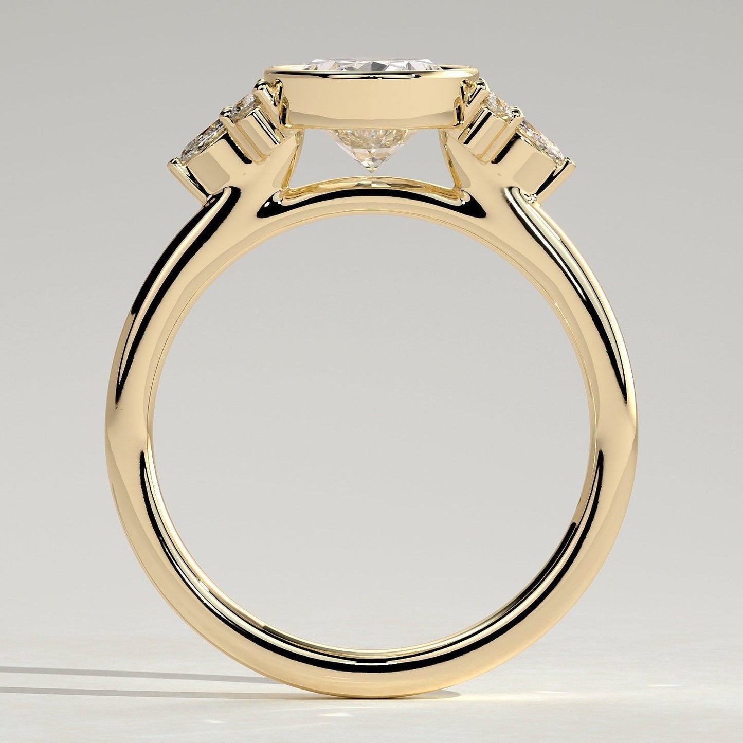 Oval Lab-Grown Diamond Floral Marquise Cluster Engagement Ring