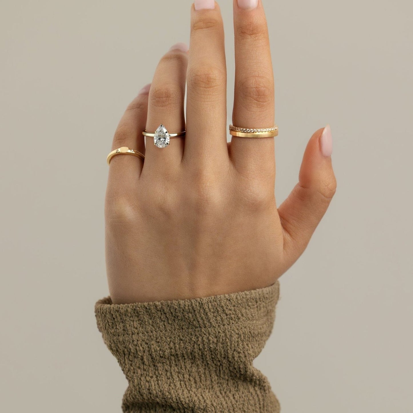 Pear Lab-Grown Diamond Classic Solitaire Engagement Ring