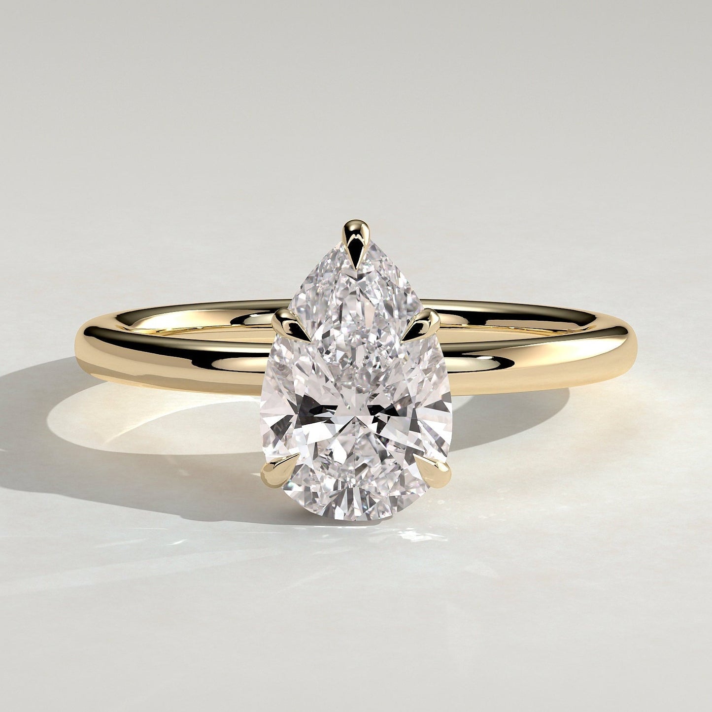Pear Lab-Grown Diamond Classic Solitaire Engagement Ring