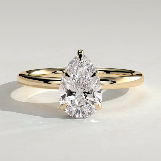 Pear Lab-Grown Diamond Classic Solitaire Engagement Ring