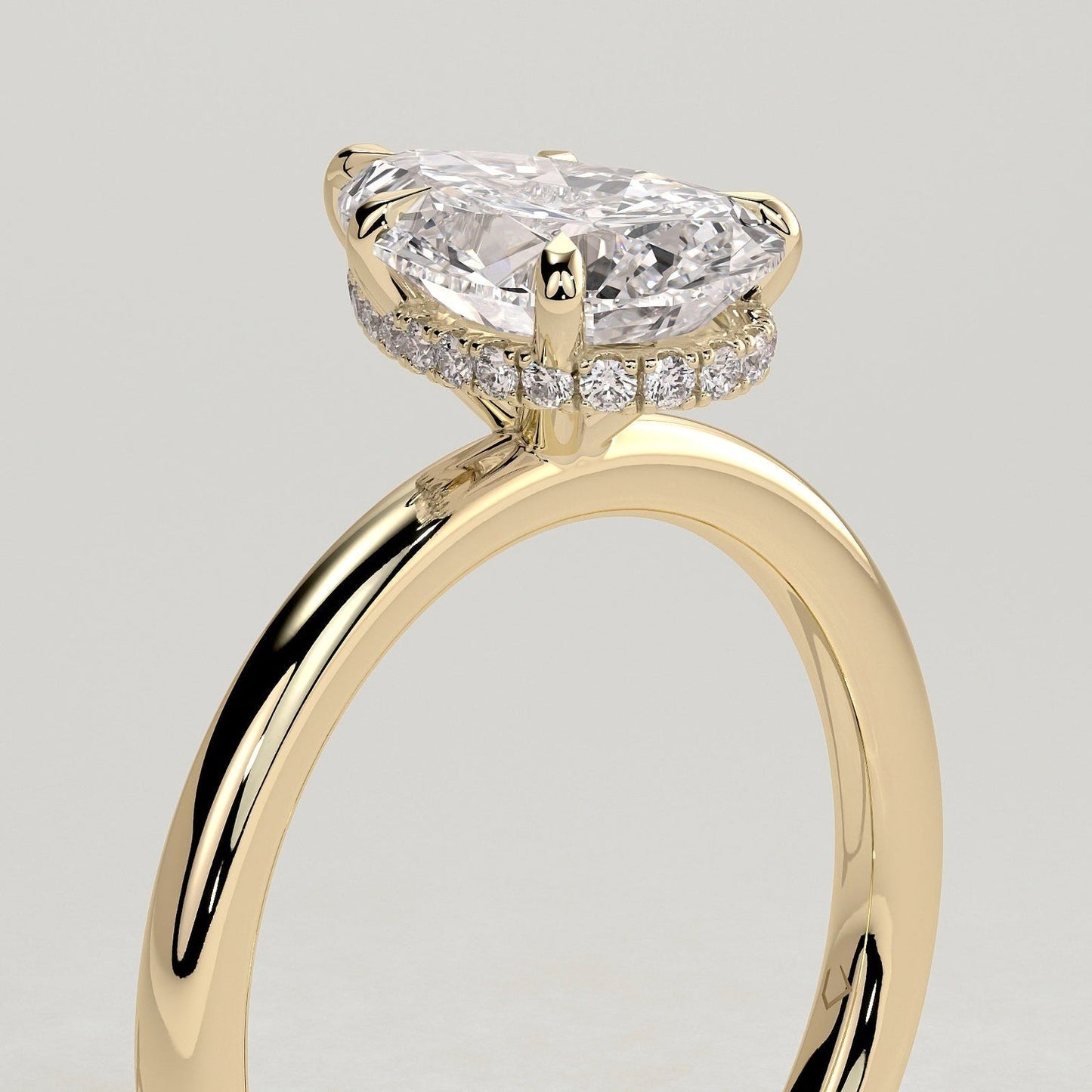 Pear Lab-Grown Diamond Classic Solitaire Engagement Ring