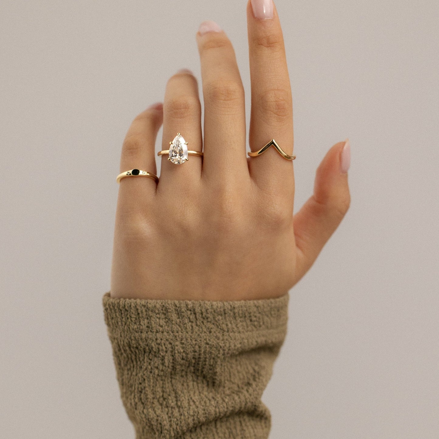 Pear Lab-Grown Diamond Classic Solitaire Engagement Ring