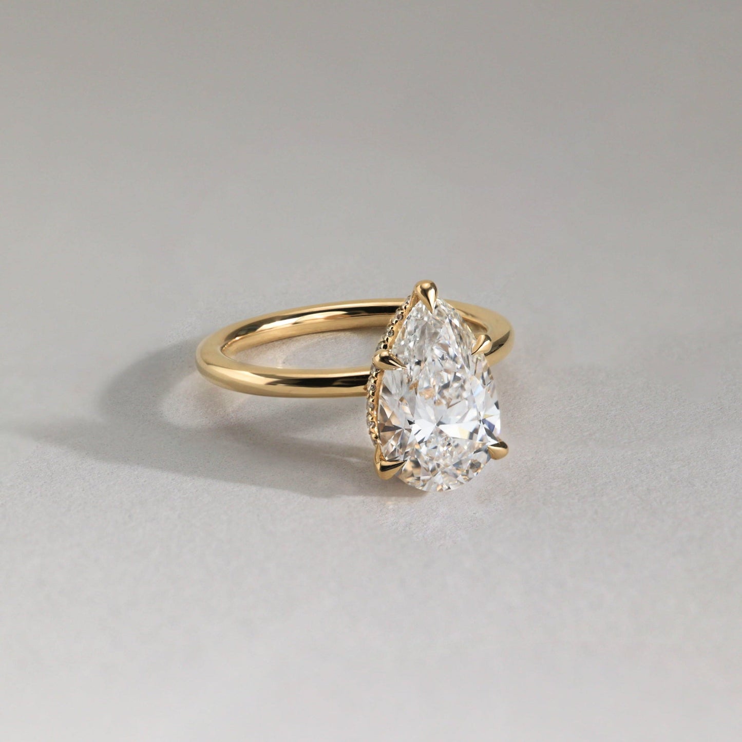 Pear Lab-Grown Diamond Classic Solitaire Engagement Ring
