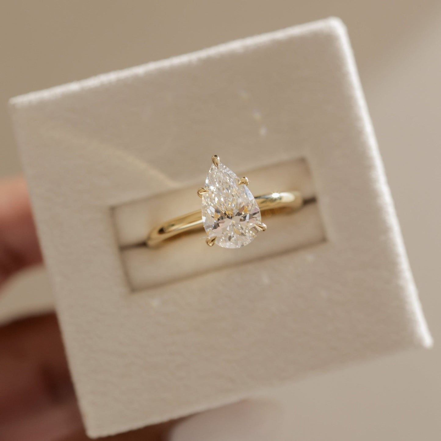Pear Lab-Grown Diamond Classic Solitaire Engagement Ring