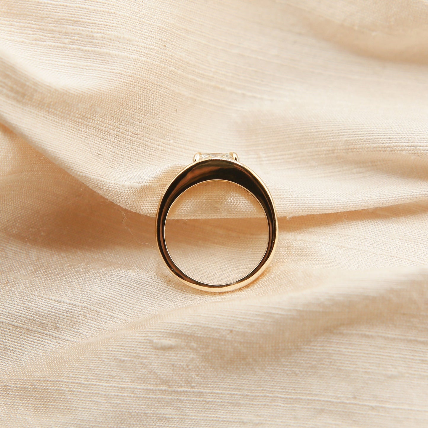 Cushion Lab-Grown Diamond Bypass Tension Engagement Ring