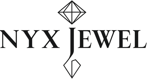 NYX Jewel logo with diamond shapes on a white background