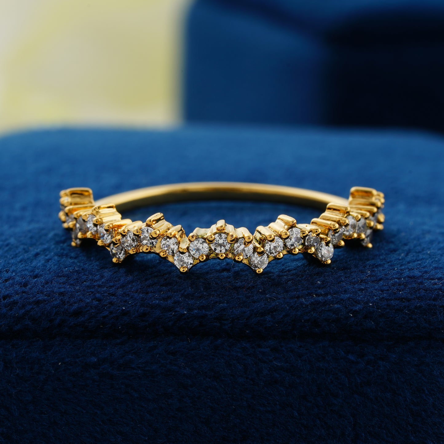 Chevron Lab Grown Diamond Wedding Band