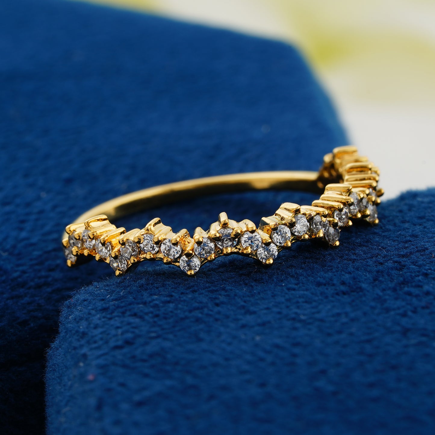 Chevron Lab Grown Diamond Wedding Band