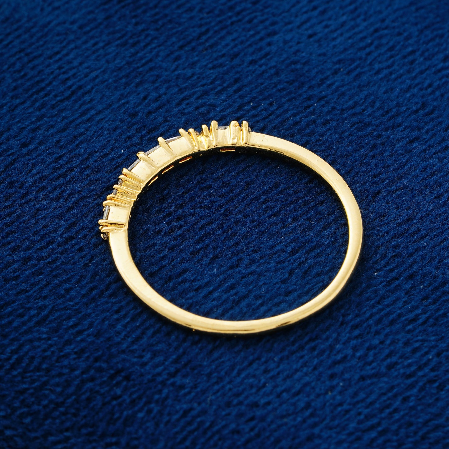 0.12 CT Classic Stackable Baguette & Round Lab Grown Diamond Wedding Band