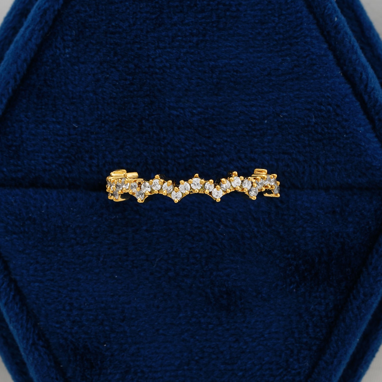 Chevron Lab Grown Diamond Wedding Band