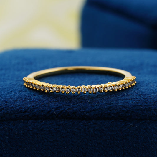 Micro Pave Lab Grown Diamond Wedding Band