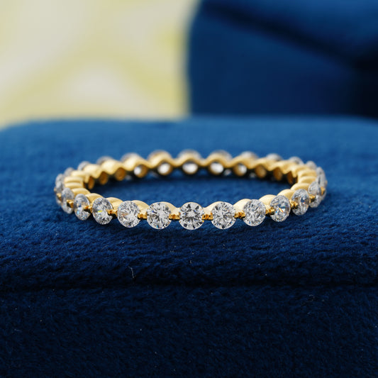 1.20 CT Full Eternity Lab Grown Diamond Wedding Band