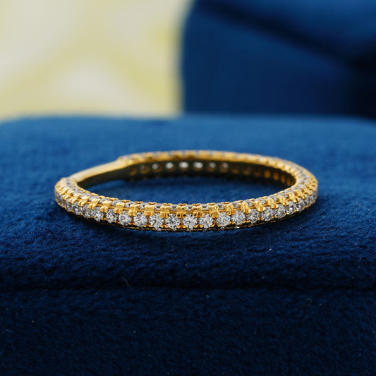 Radiant Dual Pavé Lab Grown Diamond Wedding Band