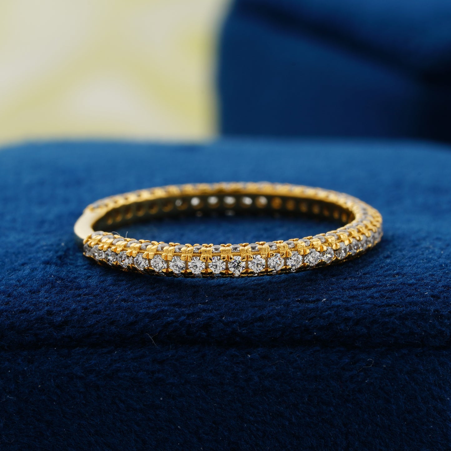 Radiant Dual Pavé Lab Grown Diamond Wedding Band