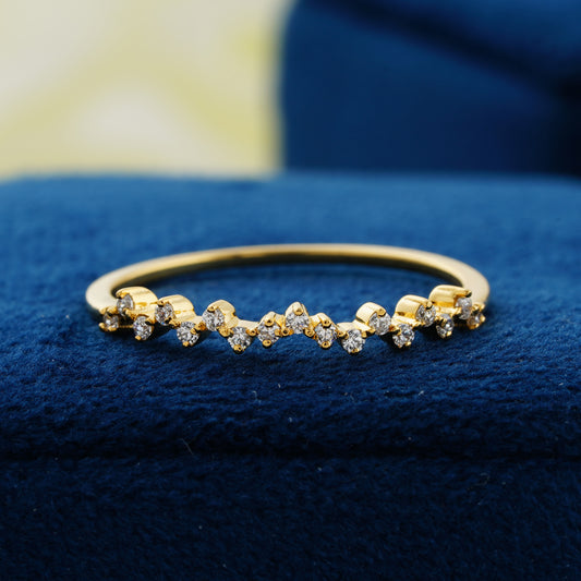 Celestial Crown Scalloped Lab Grown Diamond Wedding Band