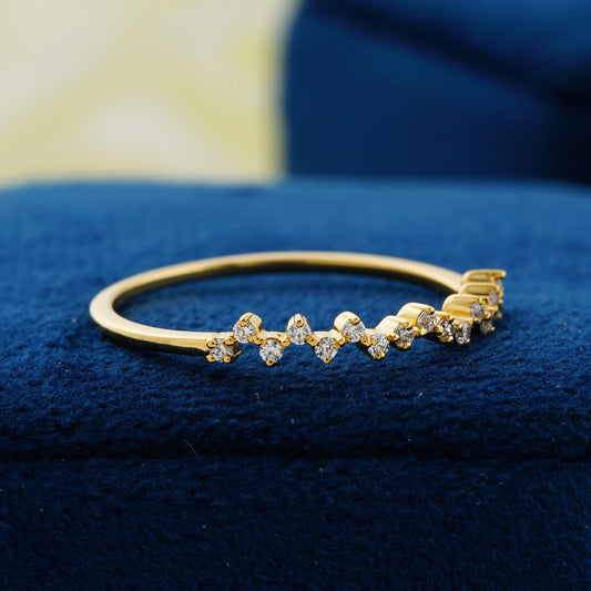 Celestial Crown Scalloped Lab Grown Diamond Wedding Band