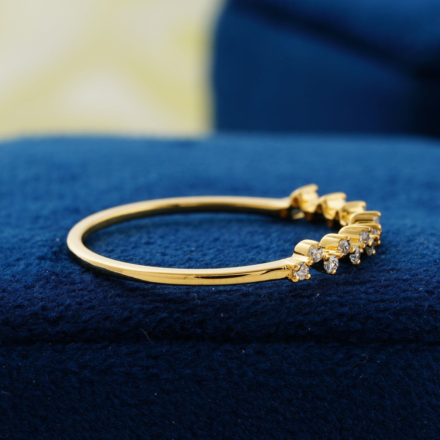 Celestial Crown Scalloped Lab Grown Diamond Wedding Band