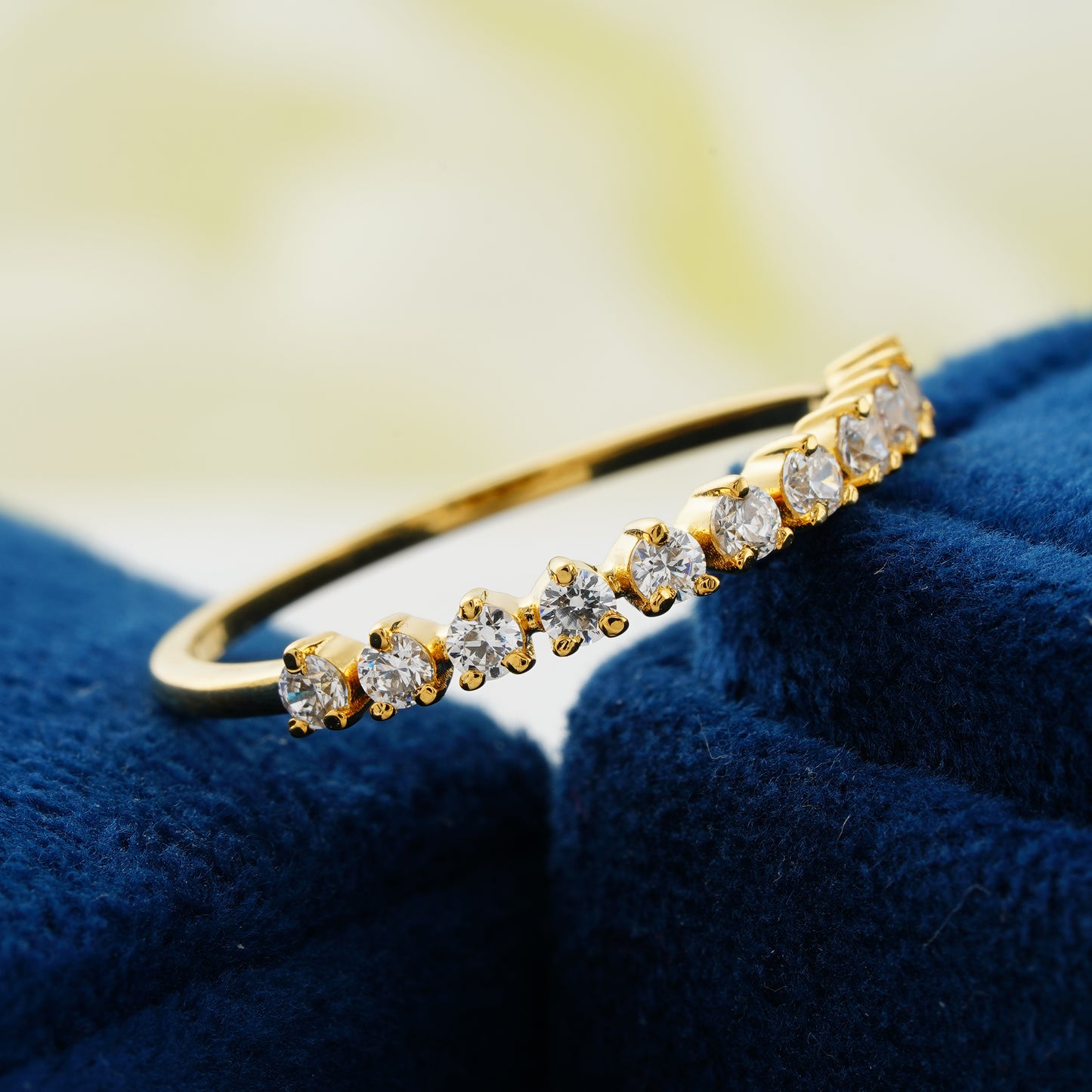 Eternal Glow Half Eternity Lab Grown Diamond Wedding Band