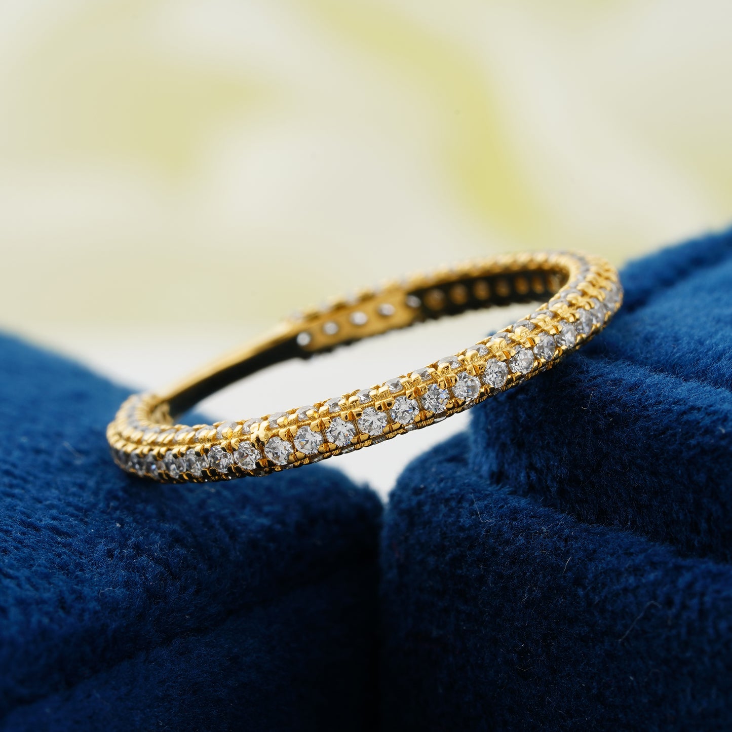 Radiant Dual Pavé Lab Grown Diamond Wedding Band