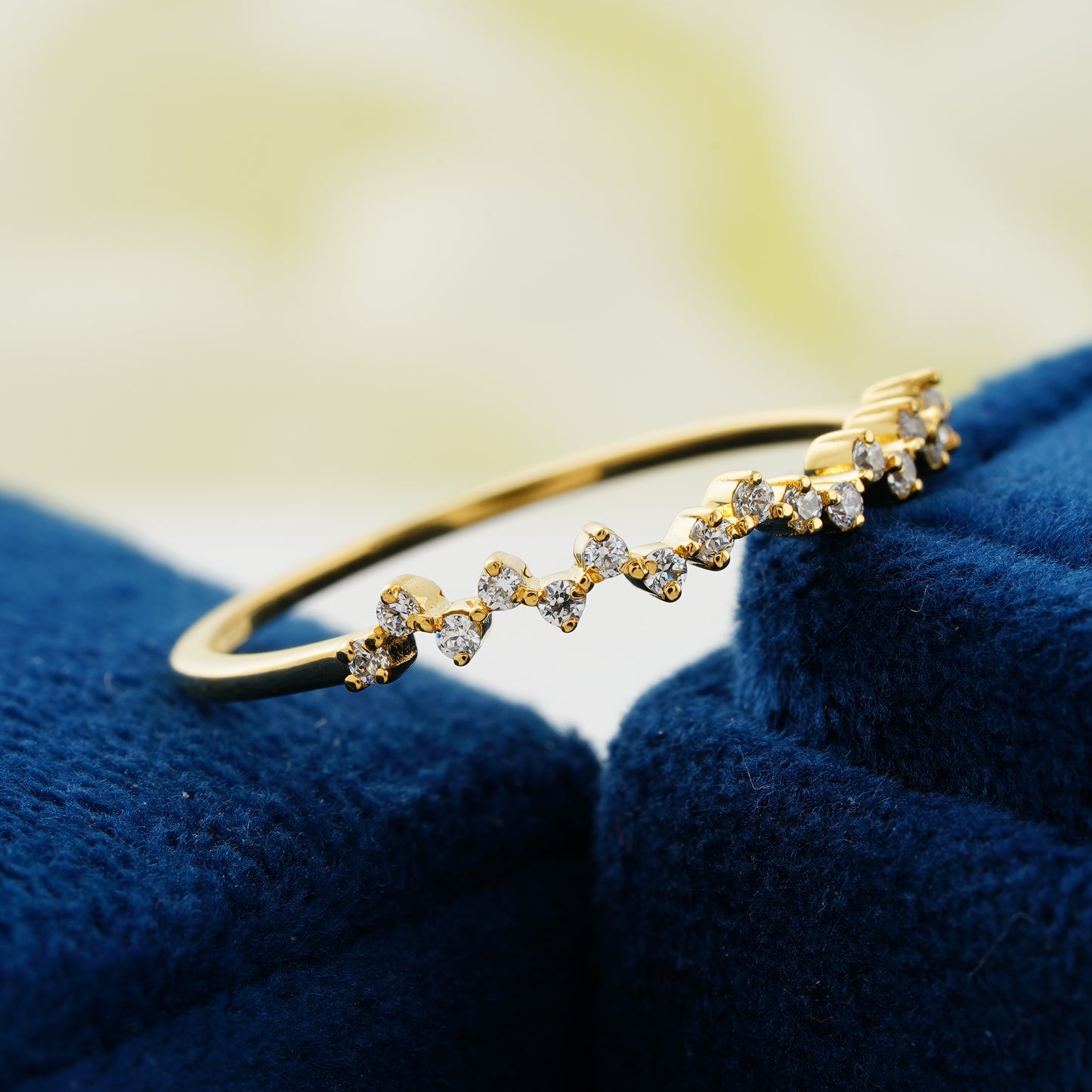 Celestial Crown Scalloped Lab Grown Diamond Wedding Band