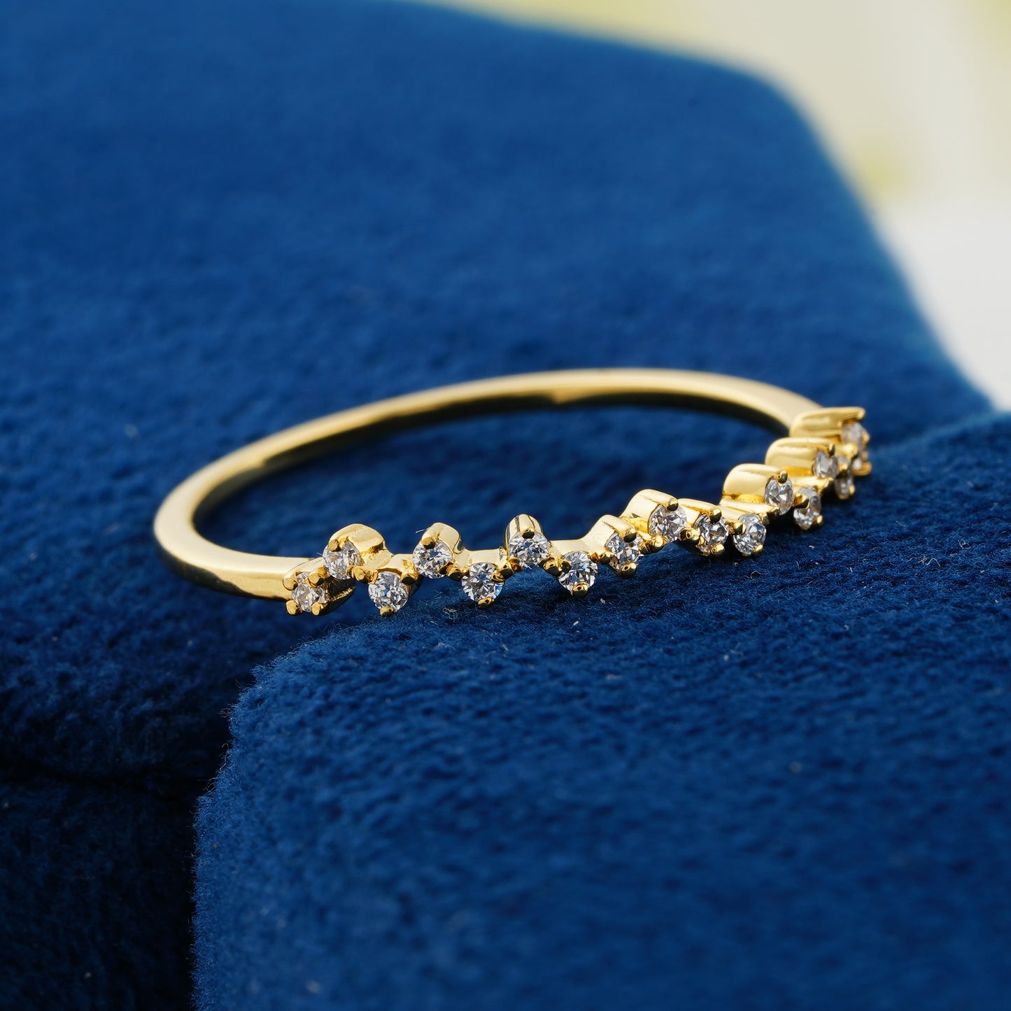 Celestial Crown Scalloped Lab Grown Diamond Wedding Band