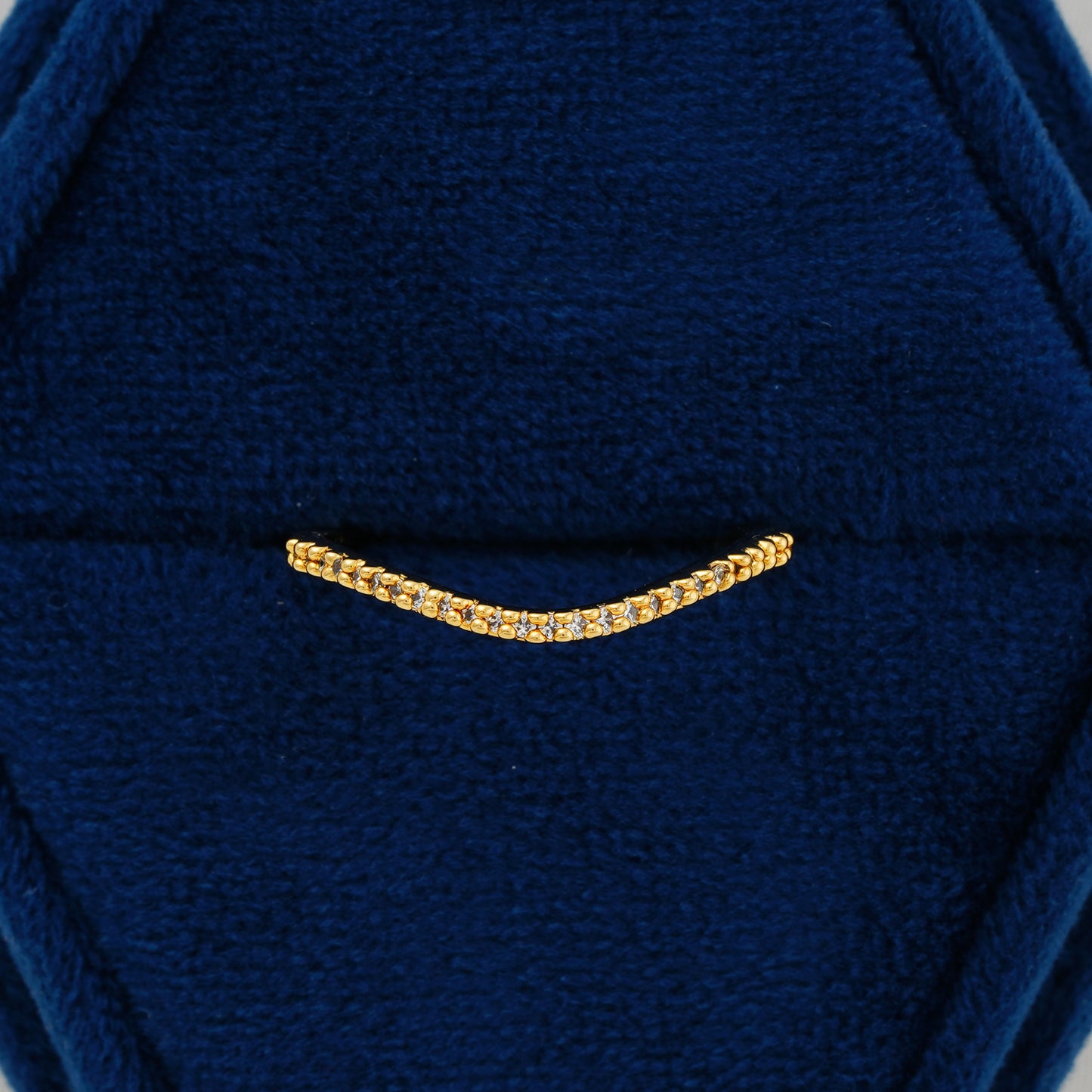 Elegant Chevron Lab Grown Diamond Wedding Band