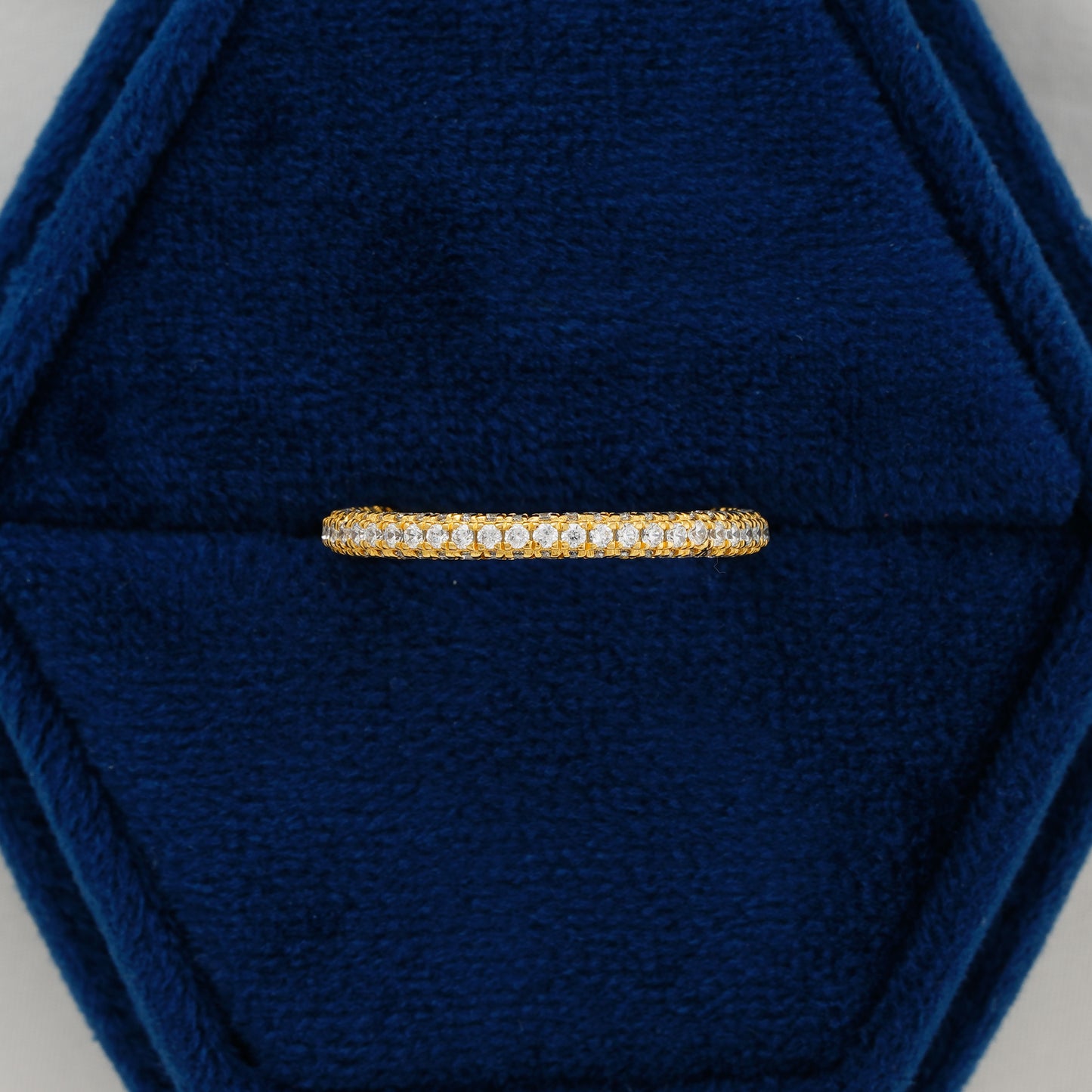 Radiant Dual Pavé Lab Grown Diamond Wedding Band