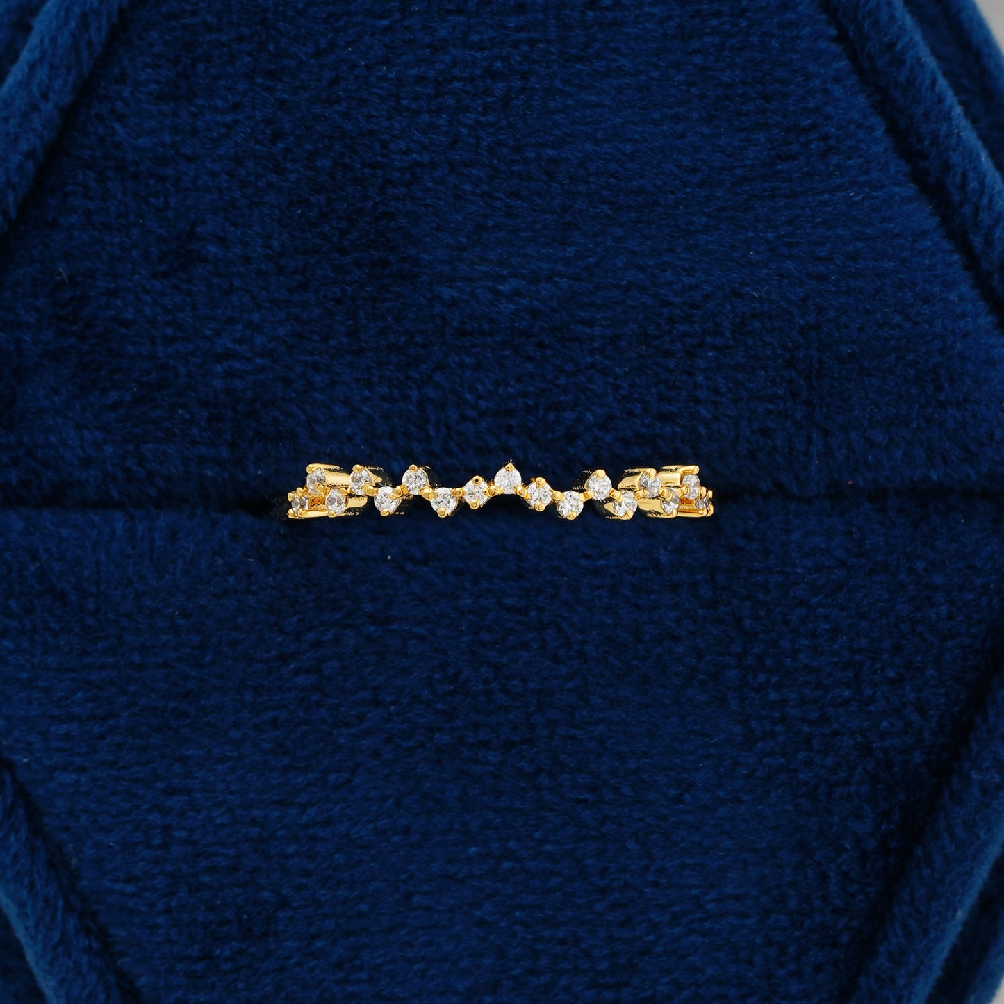 Celestial Crown Scalloped Lab Grown Diamond Wedding Band