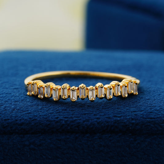 Aurora Beam Baguette Lab Grown Diamond Wedding Band