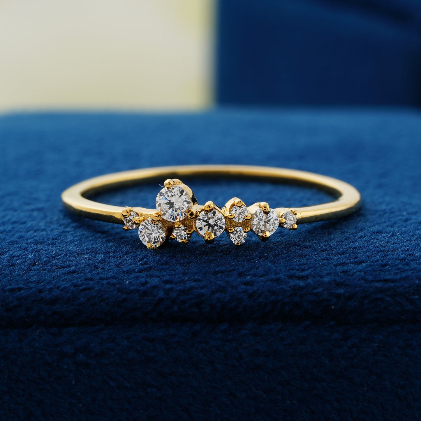 Luna Cluster Lab Grown Diamond Wedding Band