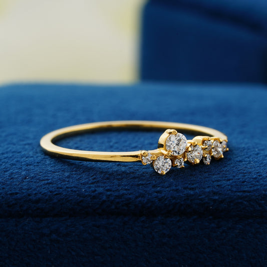 Luna Cluster Lab Grown Diamond Wedding Band