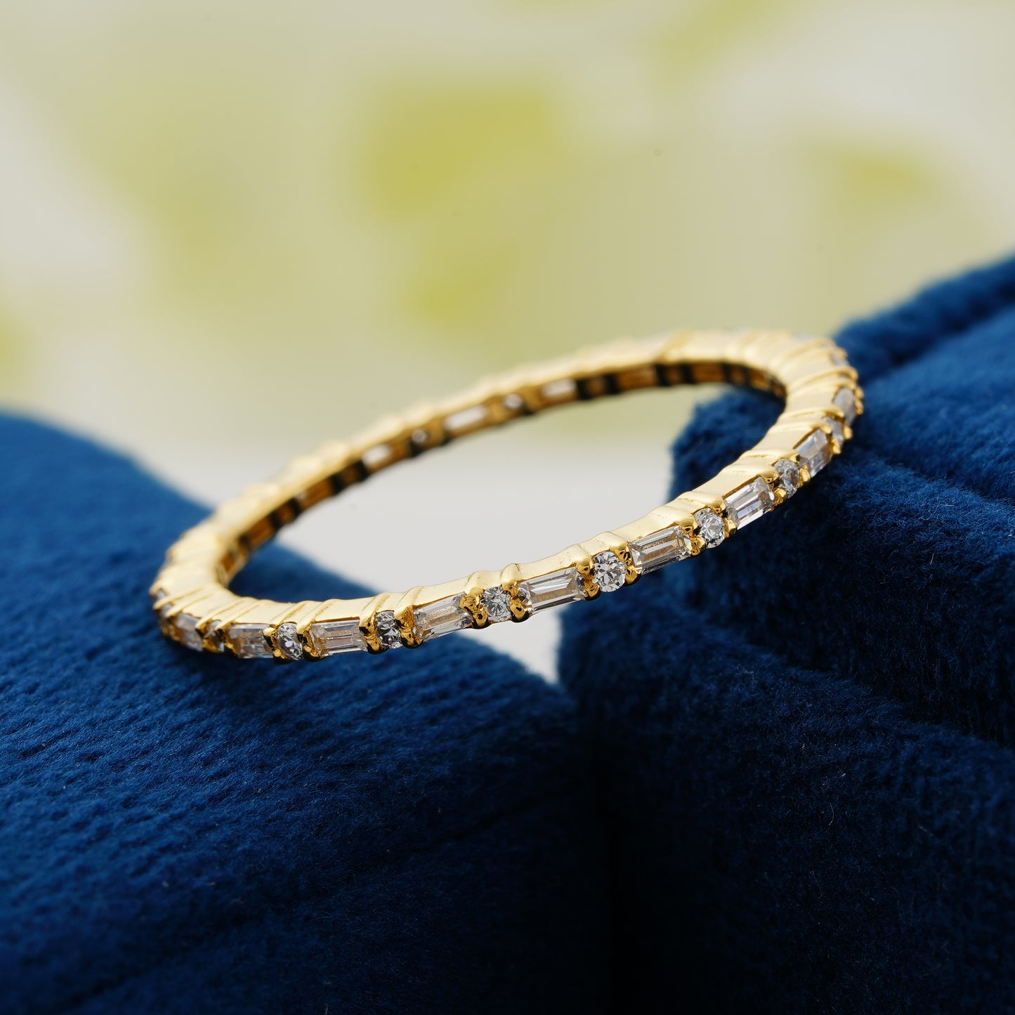 Celeste Harmony Baguette and Round Lab Grown Diamond Wedding Band