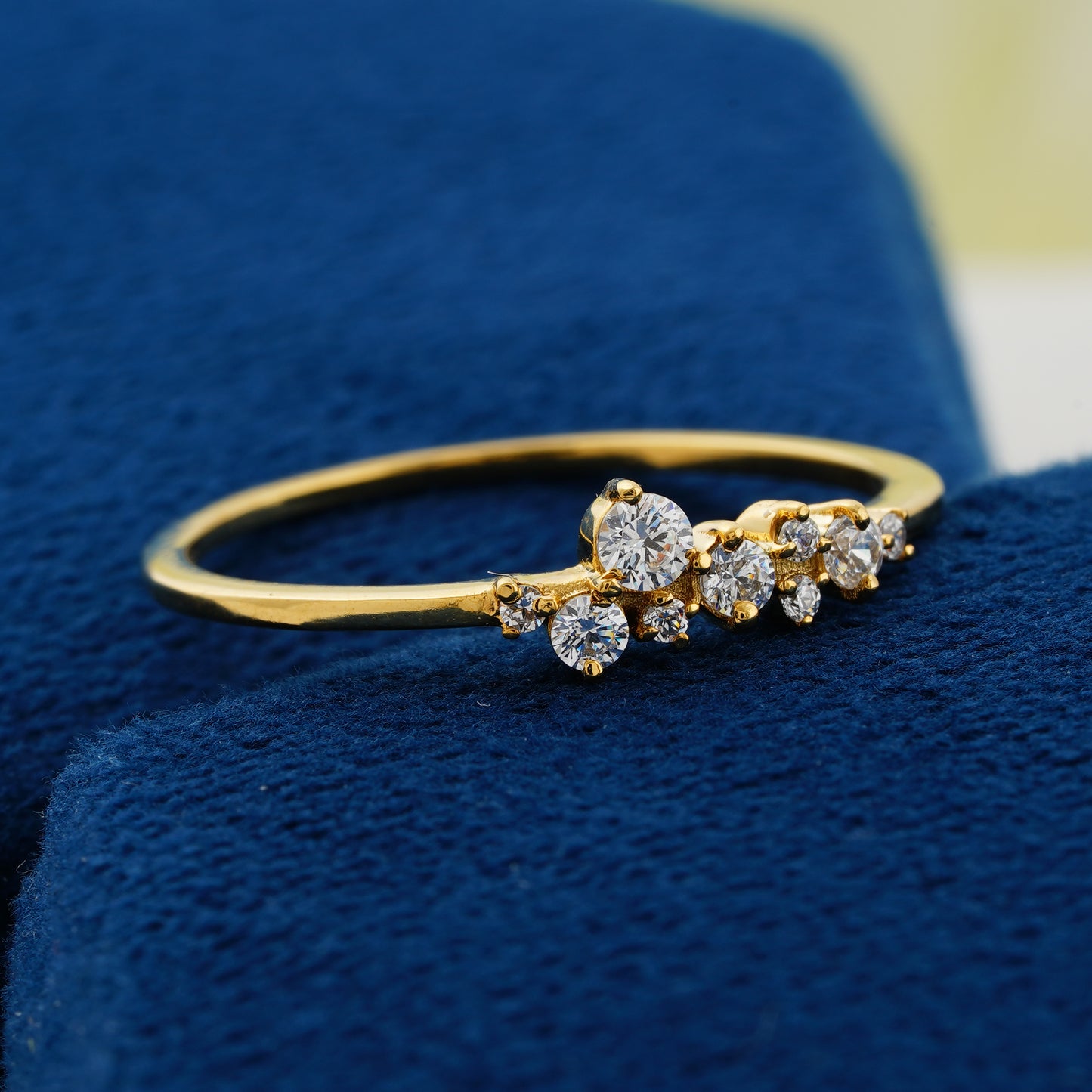 Luna Cluster Lab Grown Diamond Wedding Band