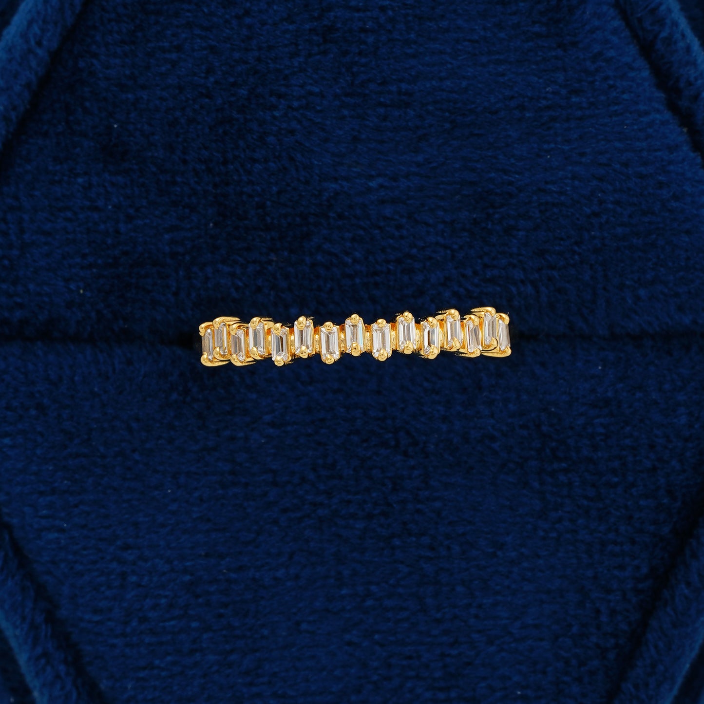 Aurora Beam Baguette Lab Grown Diamond Wedding Band