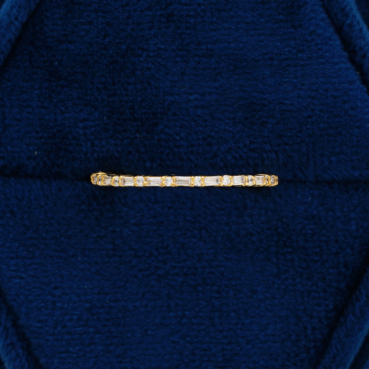 Celeste Harmony Baguette and Round Lab Grown Diamond Wedding Band