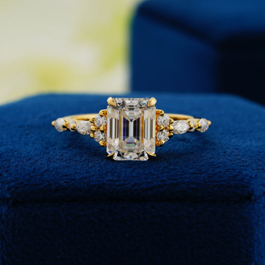 2.3 Carat Emerald Cut Engagement Ring – Forever Elegance