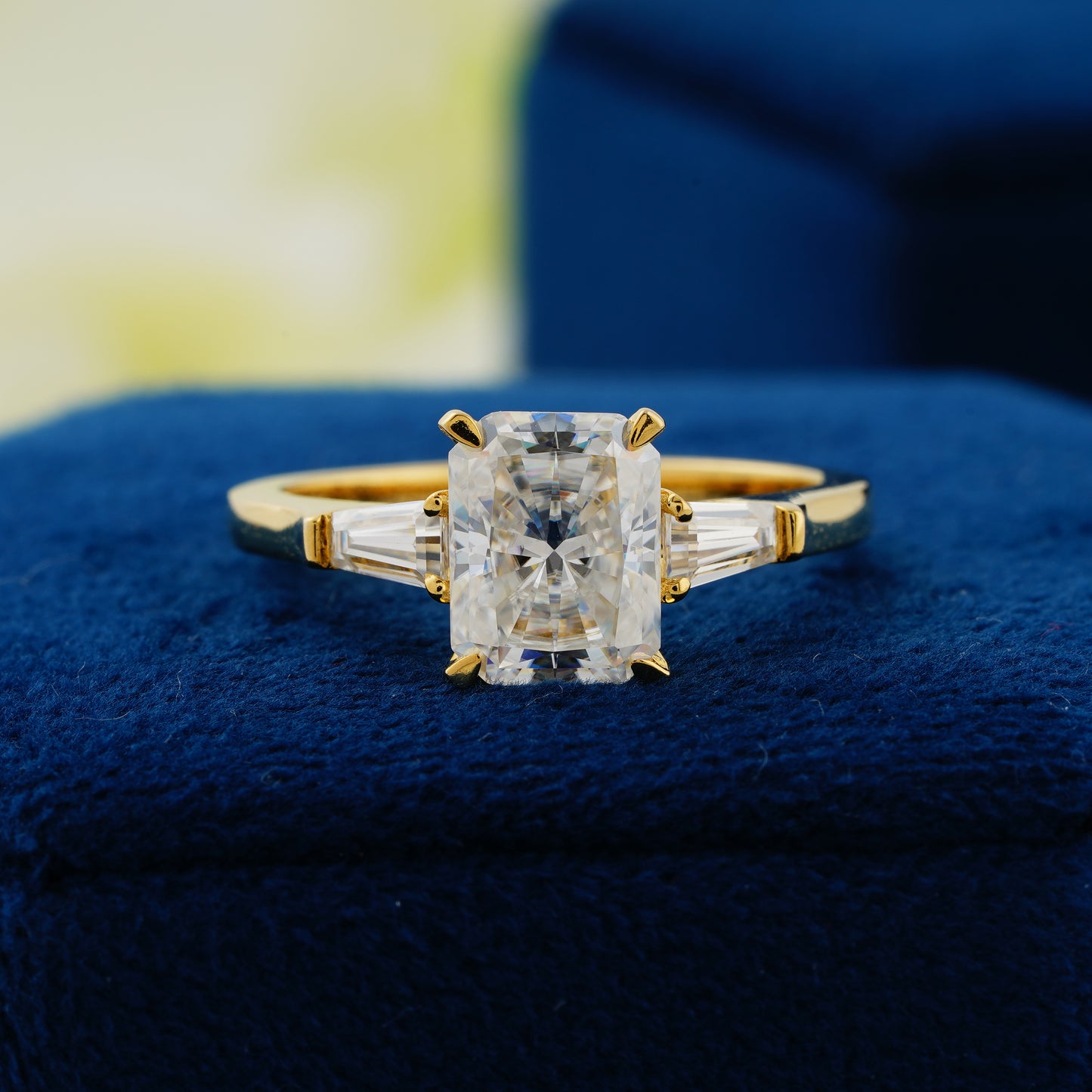 2.3 CT Radiant Cut Lab Grown Diamond Engagement Ring