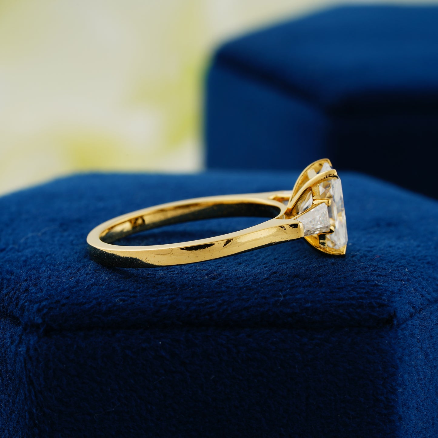 2.3 CT Radiant Cut Lab Grown Diamond Engagement Ring