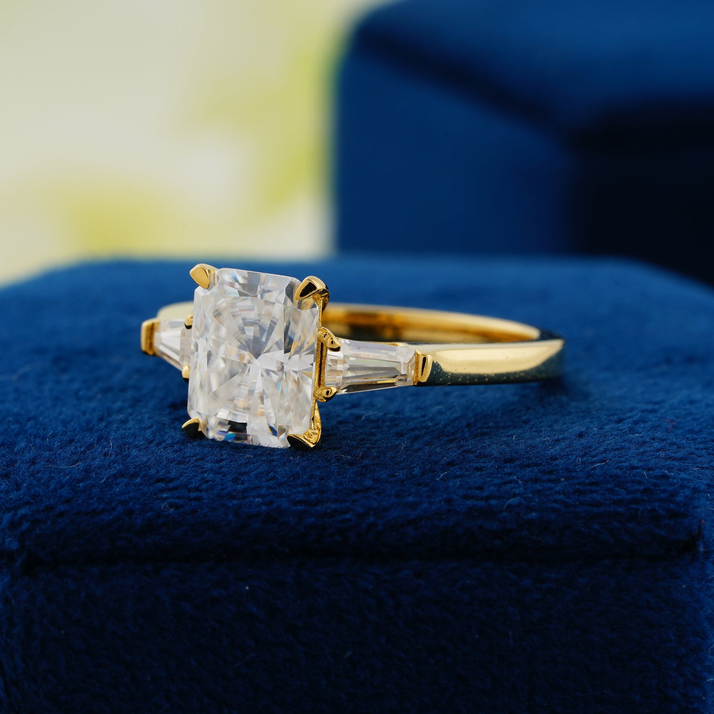 2.3 CT Radiant Cut Lab Grown Diamond Engagement Ring