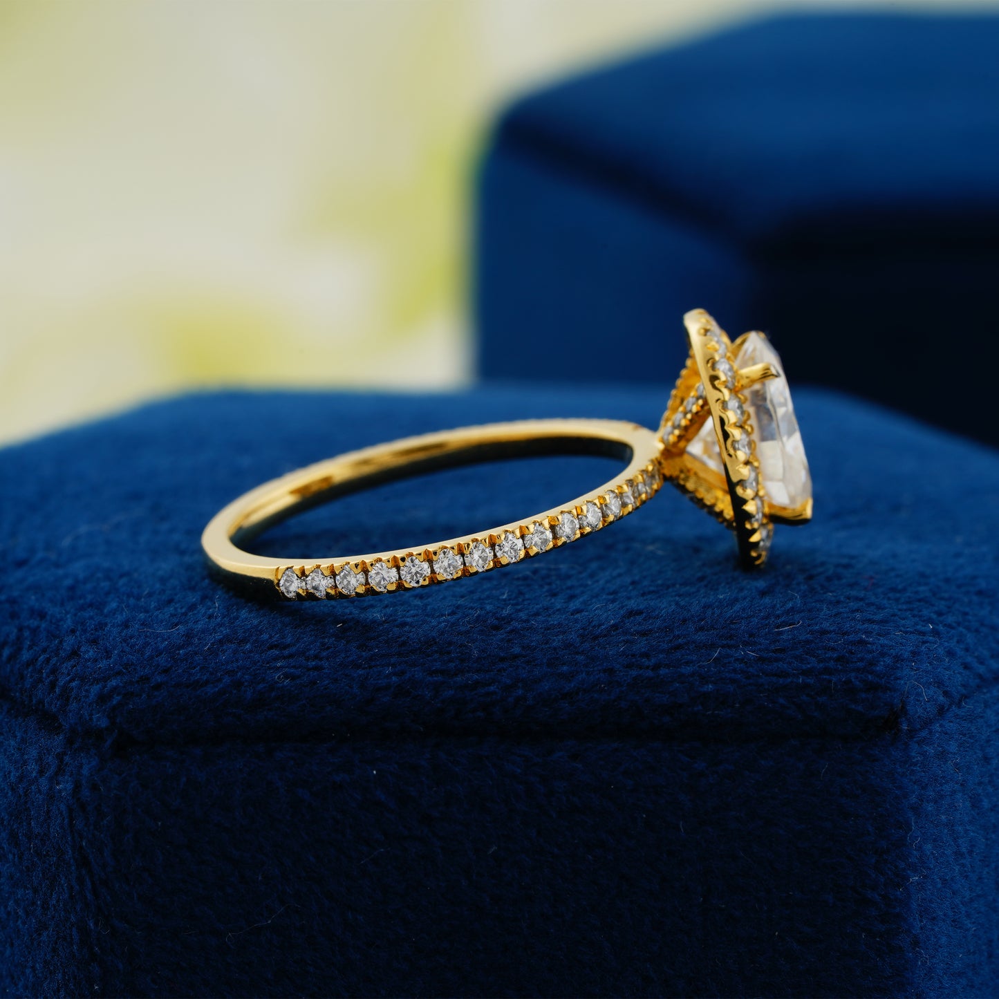 1.91 CT Oval Cut Lab Grown Diamond Halo Engagement Ring