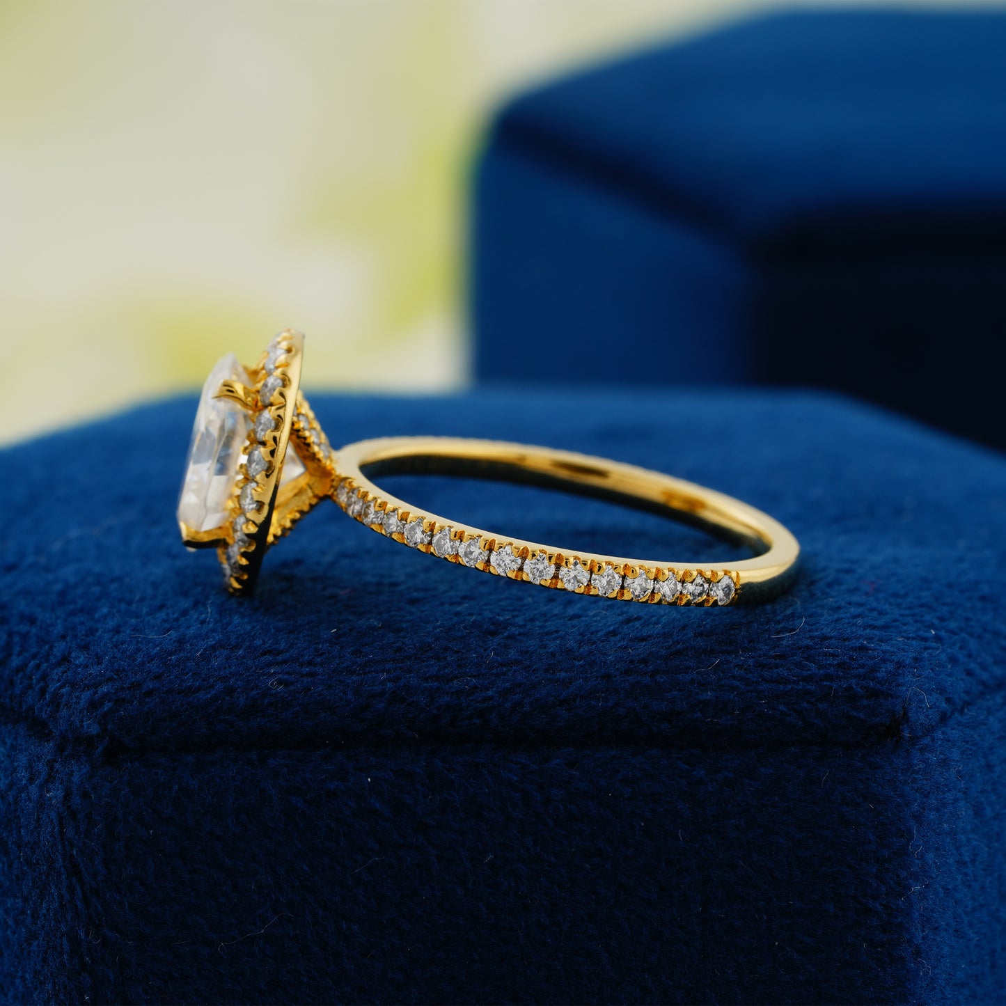 1.91 CT Oval Cut Lab Grown Diamond Halo Engagement Ring