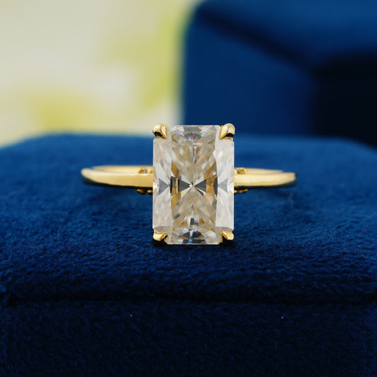 4.15 CT Radiant Cut Lab Grown Diamond Engagement Ring