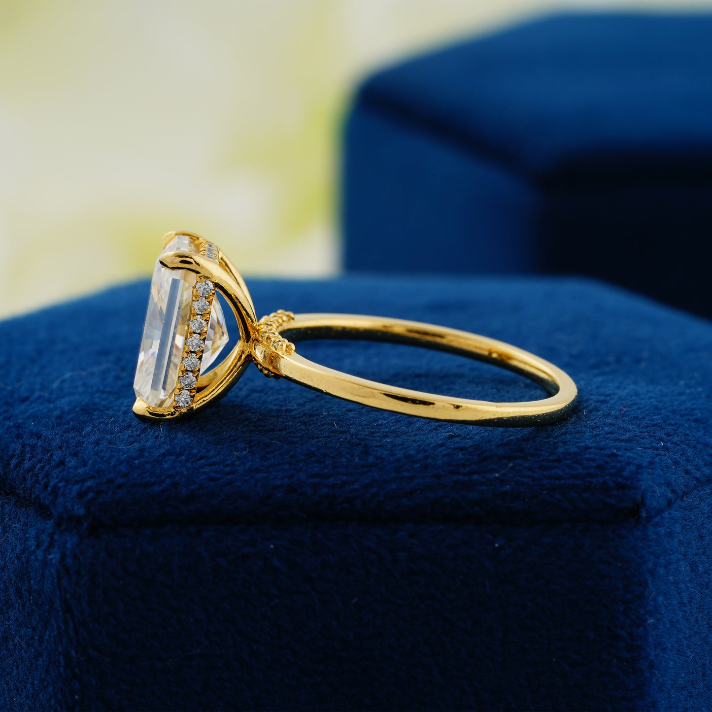 4.15 CT Radiant Cut Lab Grown Diamond Engagement Ring