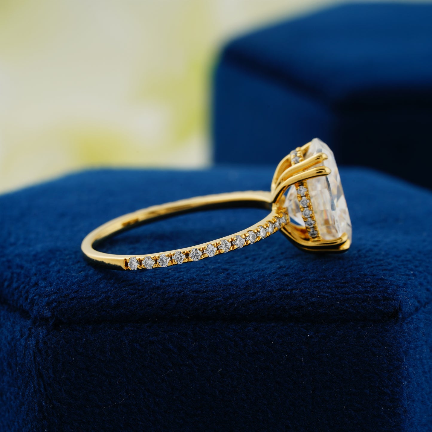 4.00 CT Oval Cut Lab Grown Diamond Engagement Ring